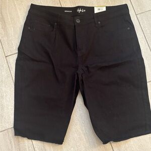 Style & Co black denim Bermuda shorts size 14 NWT